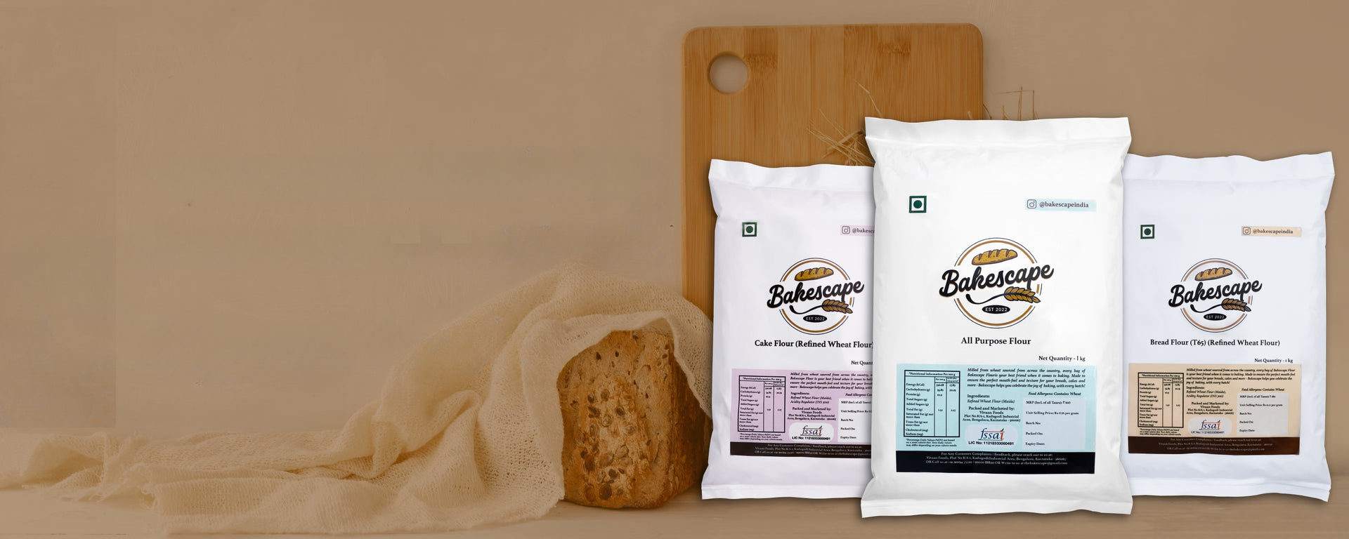 Bakescape ingredients and fresh bakes